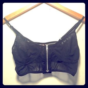 NWT mesh corset longline top